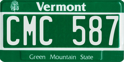 VT license plate CMC587