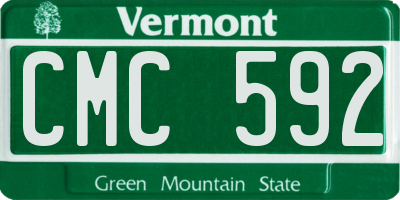 VT license plate CMC592