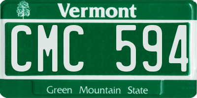 VT license plate CMC594