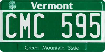 VT license plate CMC595