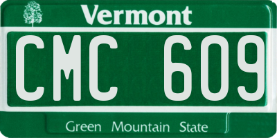 VT license plate CMC609
