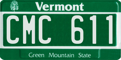 VT license plate CMC611