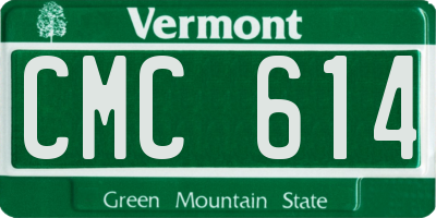 VT license plate CMC614