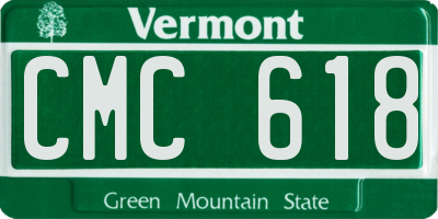 VT license plate CMC618