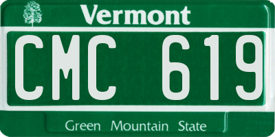 VT license plate CMC619