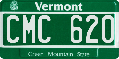 VT license plate CMC620