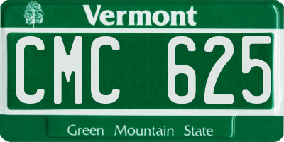VT license plate CMC625