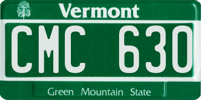 VT license plate CMC630