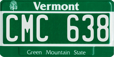 VT license plate CMC638
