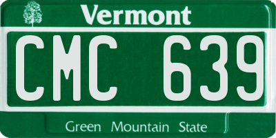 VT license plate CMC639