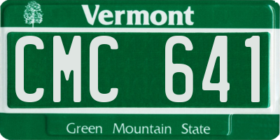 VT license plate CMC641