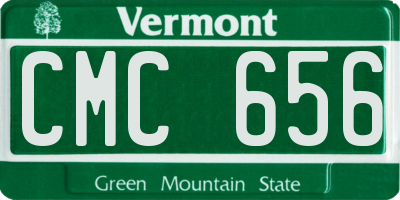 VT license plate CMC656