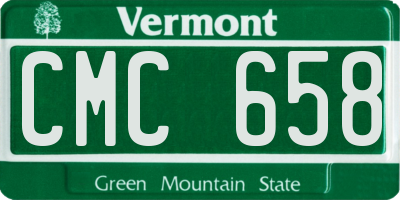VT license plate CMC658