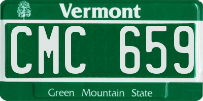 VT license plate CMC659