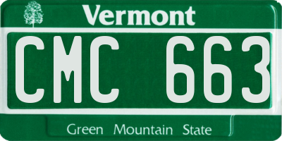VT license plate CMC663