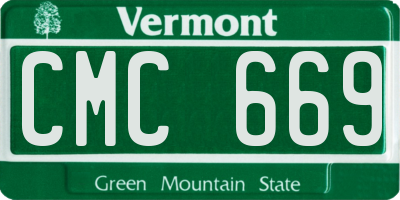 VT license plate CMC669