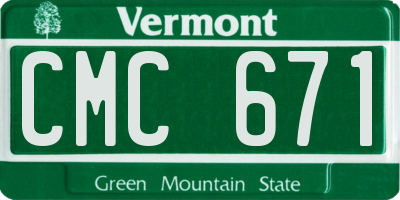 VT license plate CMC671