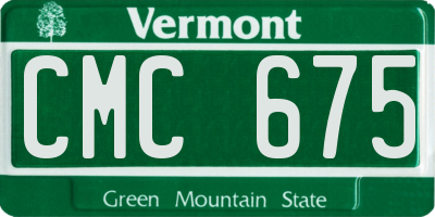 VT license plate CMC675