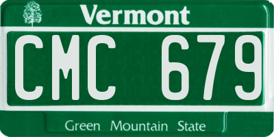 VT license plate CMC679