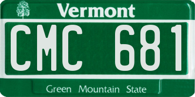VT license plate CMC681