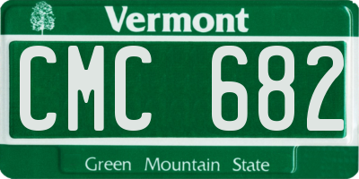 VT license plate CMC682