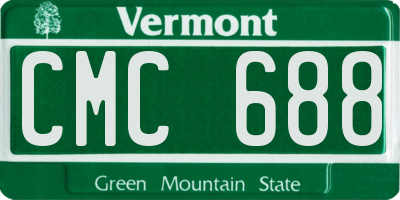 VT license plate CMC688