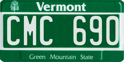 VT license plate CMC690