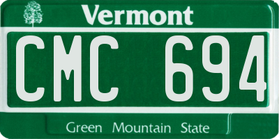 VT license plate CMC694