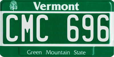 VT license plate CMC696