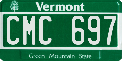 VT license plate CMC697
