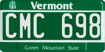 VT license plate CMC698