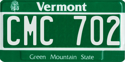 VT license plate CMC702