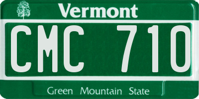 VT license plate CMC710