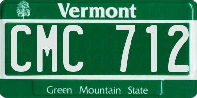 VT license plate CMC712