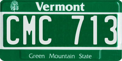 VT license plate CMC713