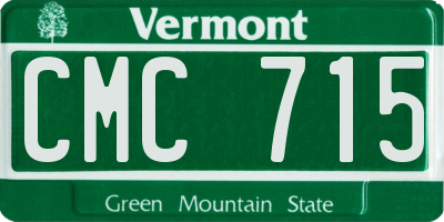 VT license plate CMC715