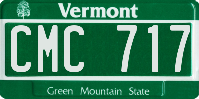 VT license plate CMC717