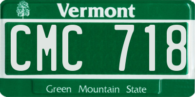 VT license plate CMC718