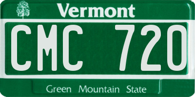 VT license plate CMC720