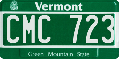 VT license plate CMC723