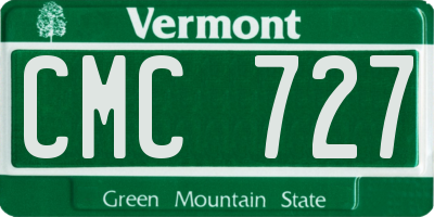 VT license plate CMC727