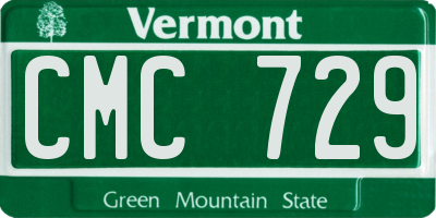 VT license plate CMC729