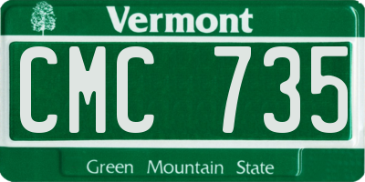VT license plate CMC735
