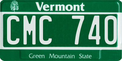 VT license plate CMC740