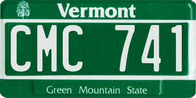 VT license plate CMC741