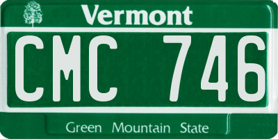 VT license plate CMC746