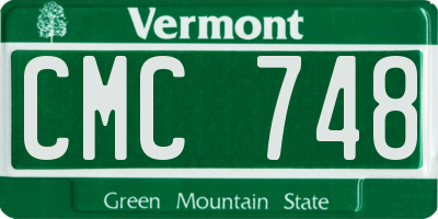 VT license plate CMC748