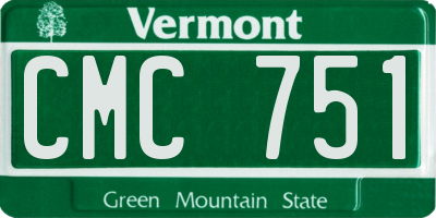VT license plate CMC751