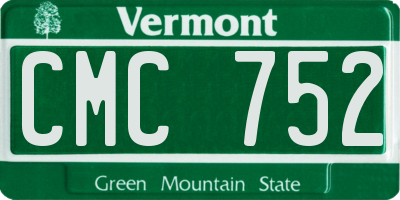 VT license plate CMC752
