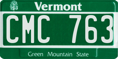 VT license plate CMC763